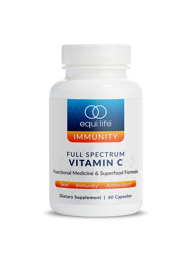 Equilife Full Spectrum Vitamin C Immune Supplement Helps Regulate Irritation Responses Boosts Metabolism Promotes Longlasting Moisture In Skin Easytouse (60 Capsules) - Image 2