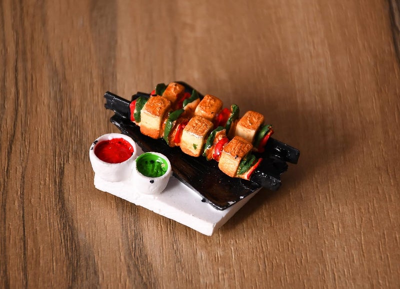 DT DECTONE Combo Pack of 3 Fridge Magnet Burger Sandwich Paneer Tikka Miniature Food 3D Fridge Magnet Best Souvenir Gift 100 Made in India - Image 3