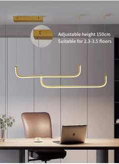 LOOPITYS 90CM - Three color temperature - Modern luxury - Restaurant pendant light, bedroom pendant light, 150cm height adjustable,chandelier  - Image 2
