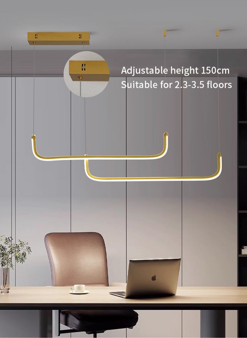 LOOPITYS 90CM - Three color temperature - Modern luxury - Restaurant pendant light, bedroom pendant light, 150cm height adjustable,chandelier - Image 2