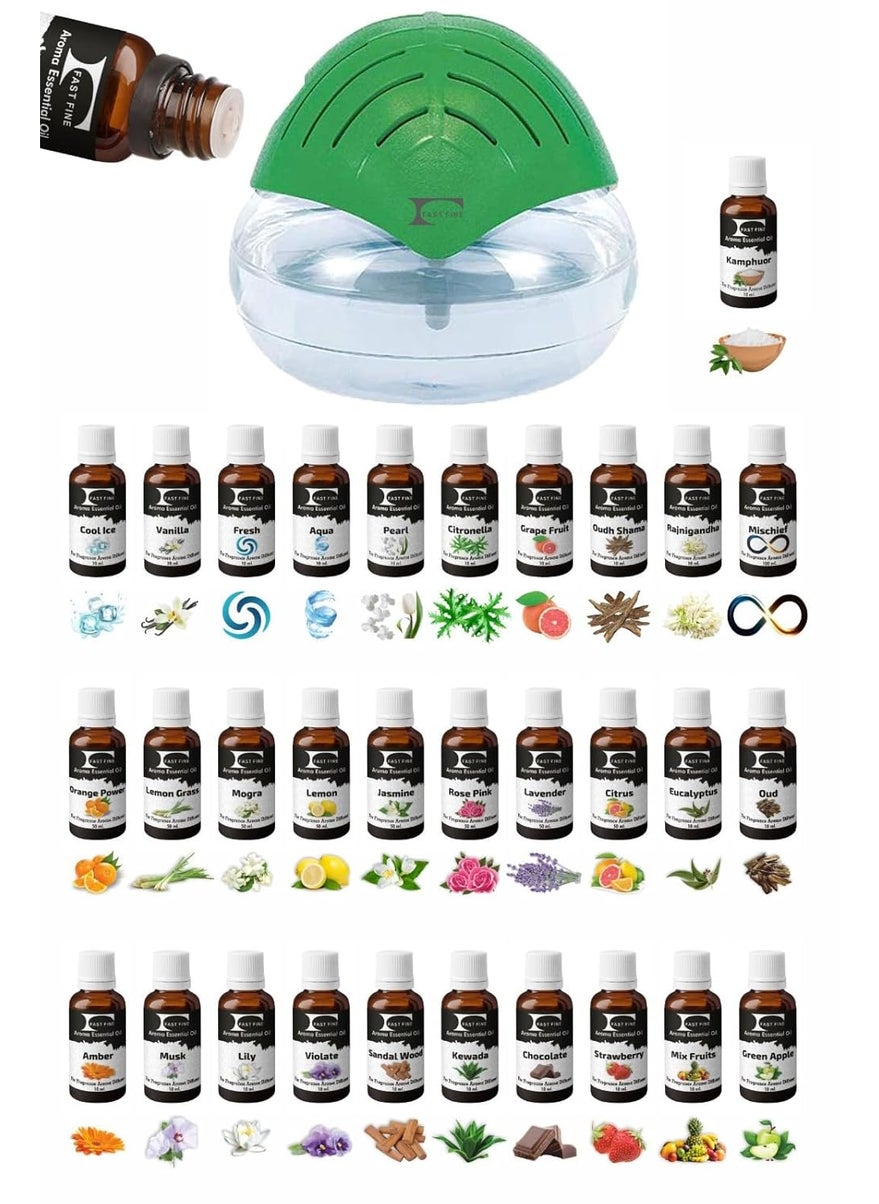 Fast Fine Fast Fine Portable Room Air Purifier Aroma Diffuser or Humidifier Revitalizer with Rose Pink Aroma Essential Diffuser Oil 100ML  - Image 4