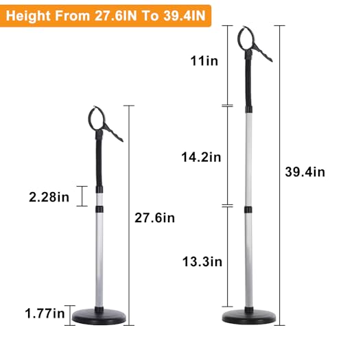 Erytlly Hair Dryer Stand Hands-Free Adjustable 360-Degree Rotating Blow Dryer Stand Hands can Hold 0.5kg Hair Dryer for Bathroom, Vanity, Makeup Room New Model Equipped with Two Collets - Image 5