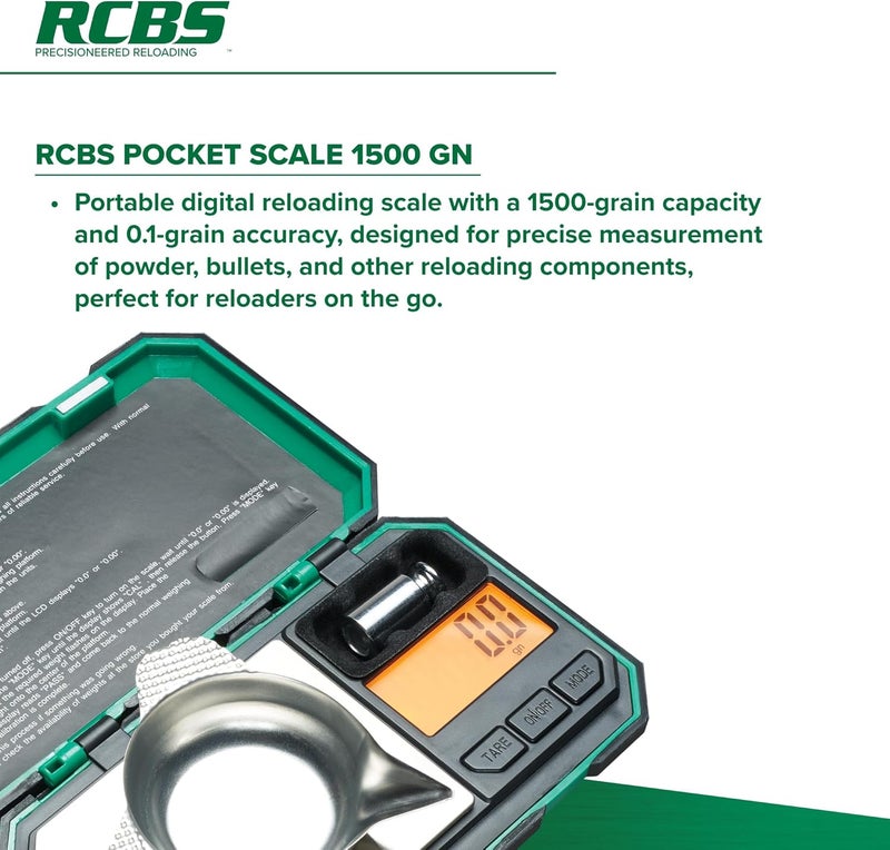 RCBS 1500 Grain Pocket Scale_98914, Green - Image 3