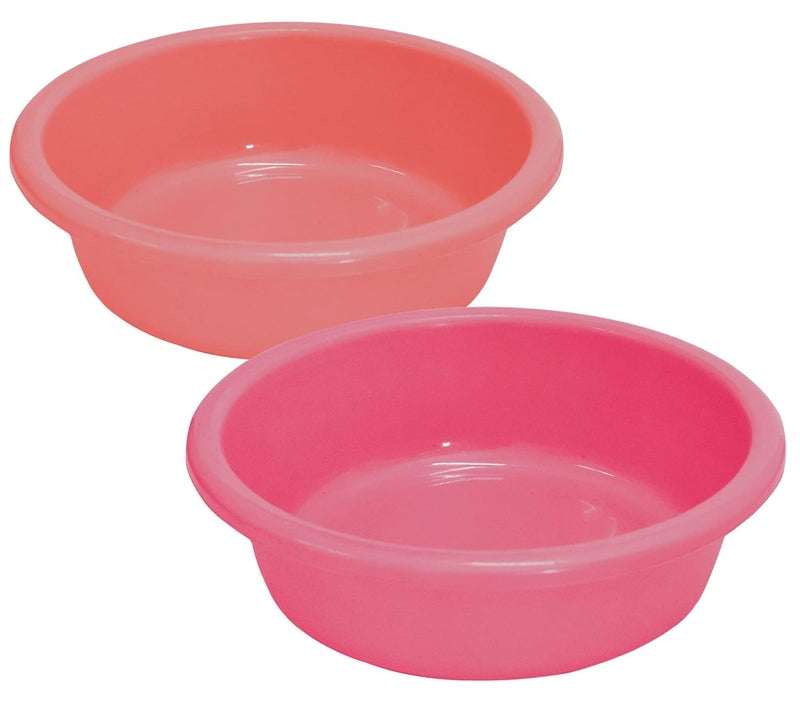 Kuber Industries Kuber Industries Multiuses Unbreakable Plastic Knead Dough Basket/Basin Bowl For Home & Kitchen 6 Ltr- Pack of 2 (Light Pink & Pink) - Image 1