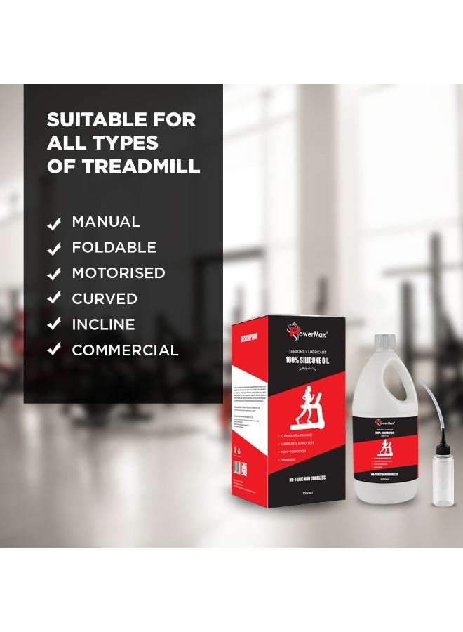 PowerMax PMS-1000 Multi-Purpose 100% Pure Silicone Treadmill Lubricant, Full Belt Width Lubrication, No Odor & No Propellants, Nozzle Cap for Easy Application for All Treadmills - Image 3