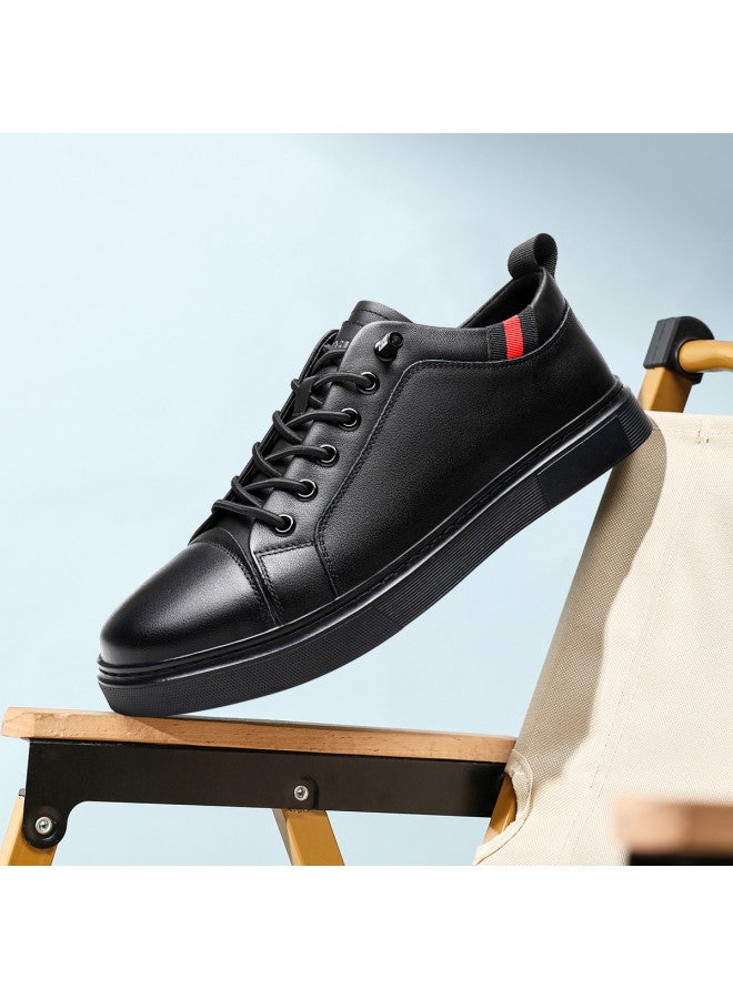 15MINS Top Grain Leather】spring Men's Casual Sneakers - Slip-on Convenient Loafers For Everyday Wear - Image 2