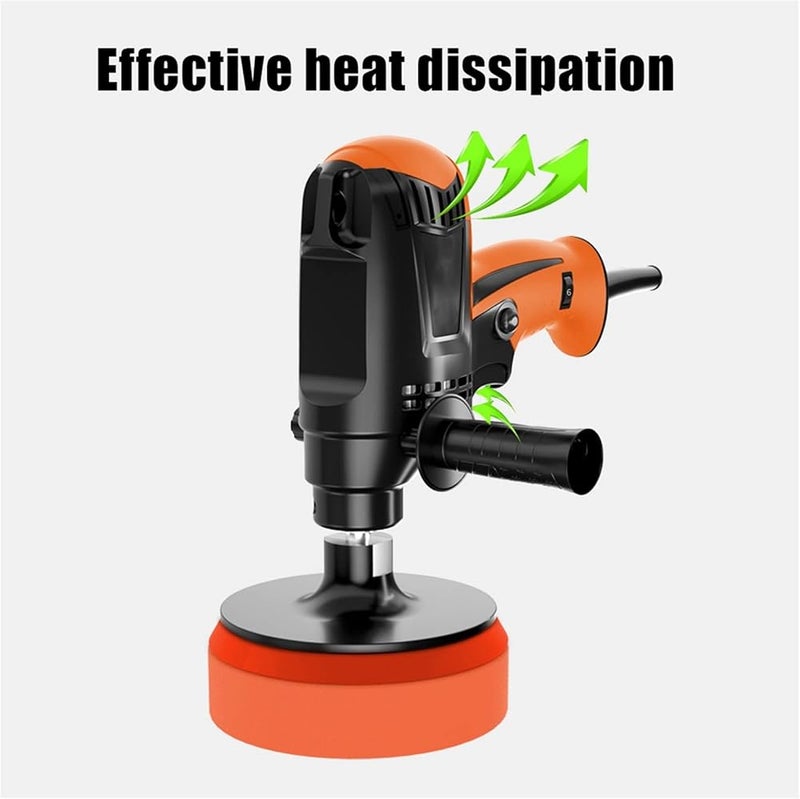 Bahels Portable polishing machine Professional 980W Electric Car Polisher Polishing Machine Six Gears Adjustable Speed Car Electric Polisher Waxing Machine Low noise - Image 5