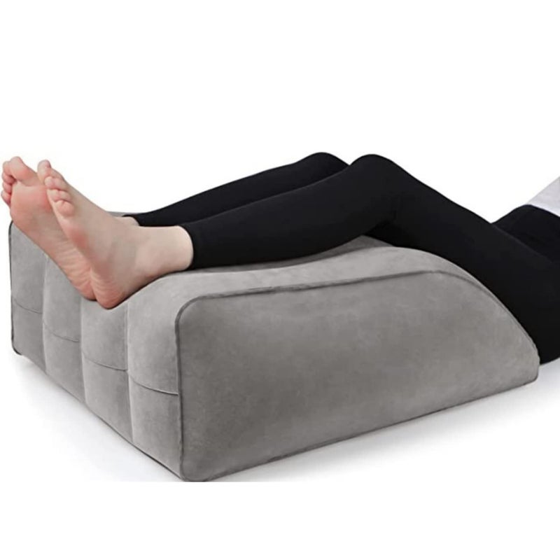 METRON Leg Elevation Pillow for Sleeping | Inflatable Wedge Pillow | Helps in After Surgery Recovery Reducing Swelling & Back Pain | Improves Blood Circulation | Size 22”x19”x8” Inches - Image 1
