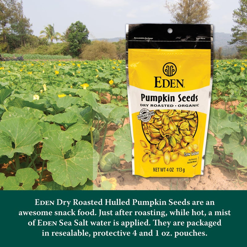 Eden Organic Pumpkin Seeds, Dry Roasted, 4 Oz - Image 3