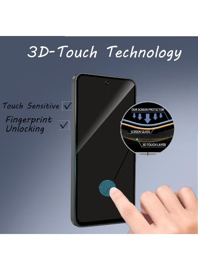 ZOOMEE 2 Pack Privacy Screen Protector for Samsung Galaxy A36 5G, Anti-Spy Tempered Glass Film, Full Coverage, Anti-Scratch, Bubble Free, Easy Installation - Image 4