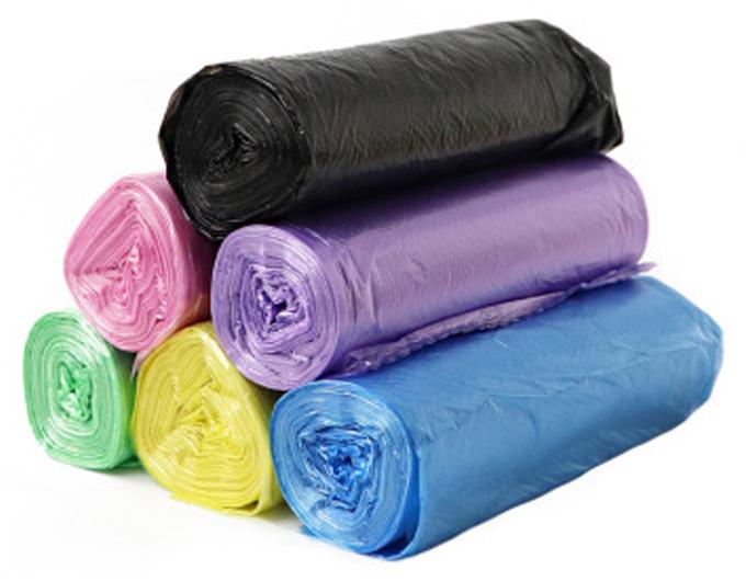 سلع المصنع 100 قطعة أكياس قمامة مسطحة ذات فم مكسور للاستخدام المنزلي أكياس بلاستيكية PE أكياس تصنيف الحمام - Image 1