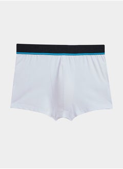 Solid Elastic Waistband Trunks