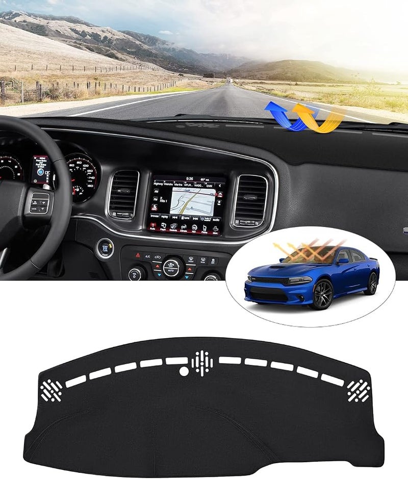 Cartist Custom Dash Cover for Dodge Charger 2011-2023 Accessories Dashboard Cover Non-Slip Mat Anti-Glare Mat - Image 1