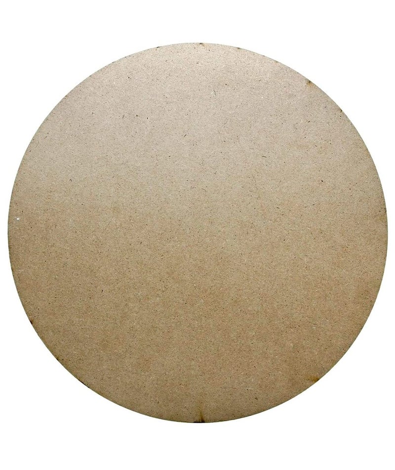 Generic 53ARTS MDF Craft Board Round Circle 4mm Thick Pack of 10 for Home Decor Multipurpose DIY Painting Decoupage Art and Crafts 12 inch  - Image 1