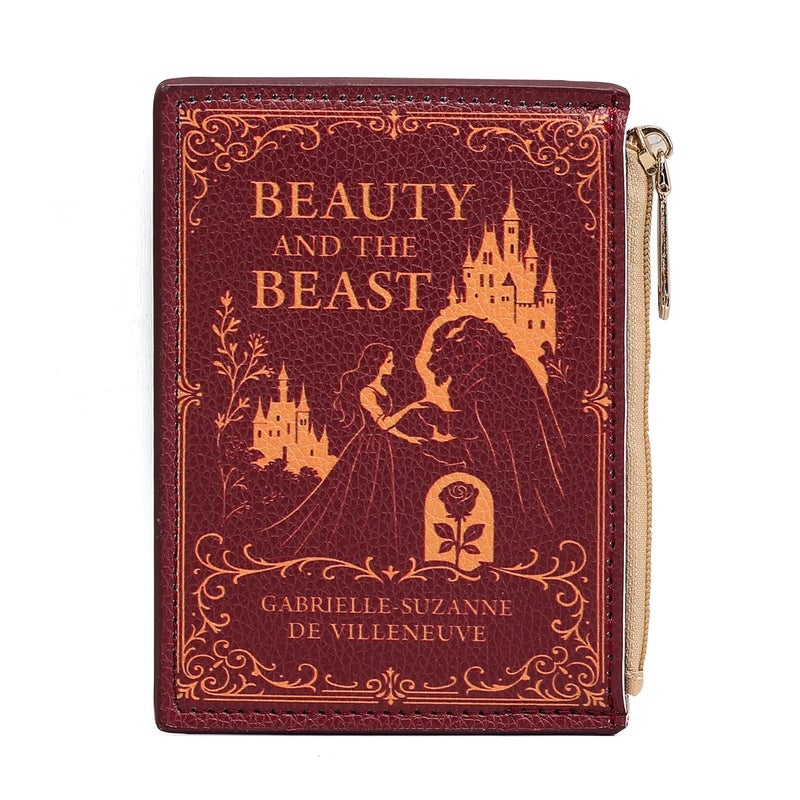 ASVP Shop Beauty and the Beast Card Holder Mini Book Wallet Coin Purse Book Card Purse Book Cardholder Fairy Tale Valentineâ€™s Day Present - Image 1