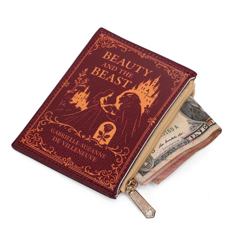 ASVP Shop Beauty and the Beast Card Holder Mini Book Wallet Coin Purse Book Card Purse Book Cardholder Fairy Tale Valentineâ€™s Day Present - Image 3