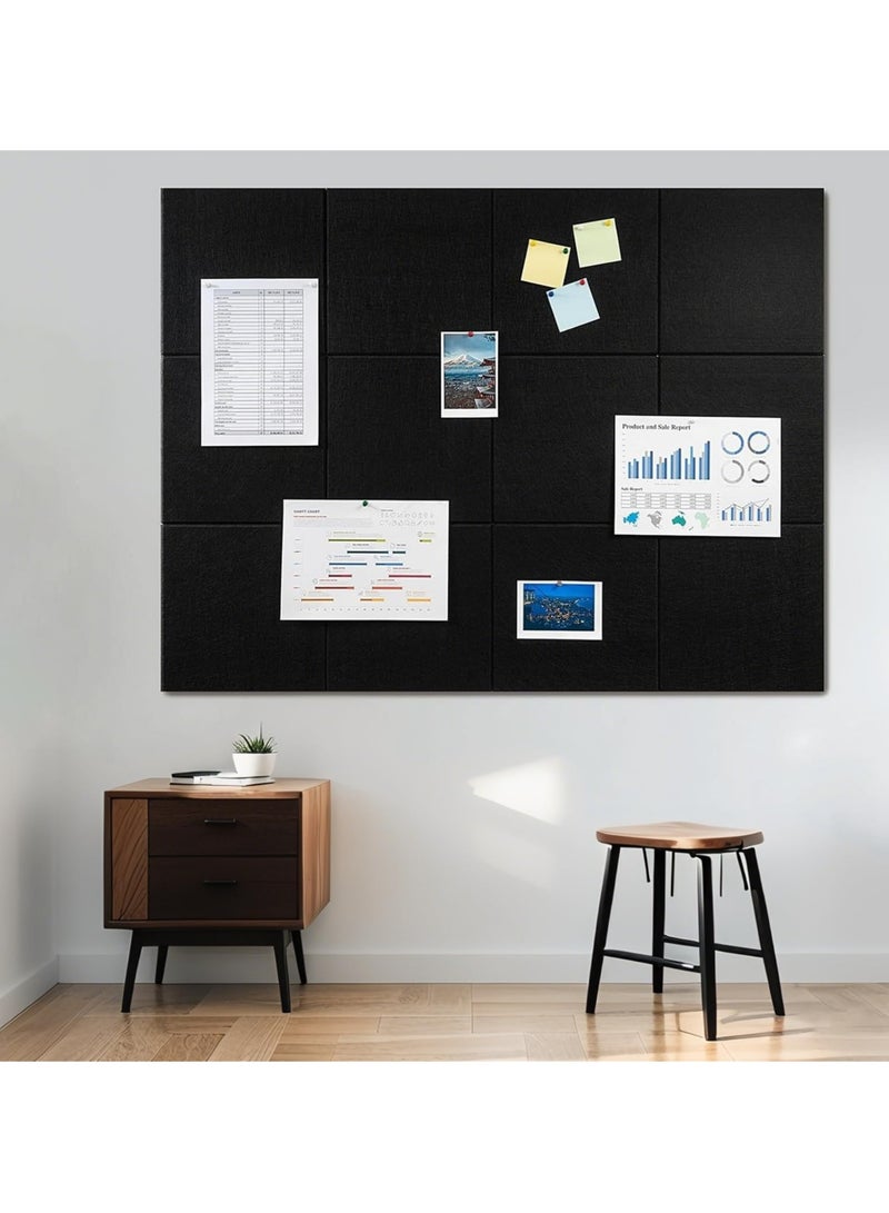 Dominy Large Bulletin Boards, 12 Pack 30×30 CM Felt Wall Tiles with Safe Removable Adhesive Tabs and Box of Pushpins, Cork Board Alternative, Pin Board Tack Board for Office Walls (Purple)  - Image 4