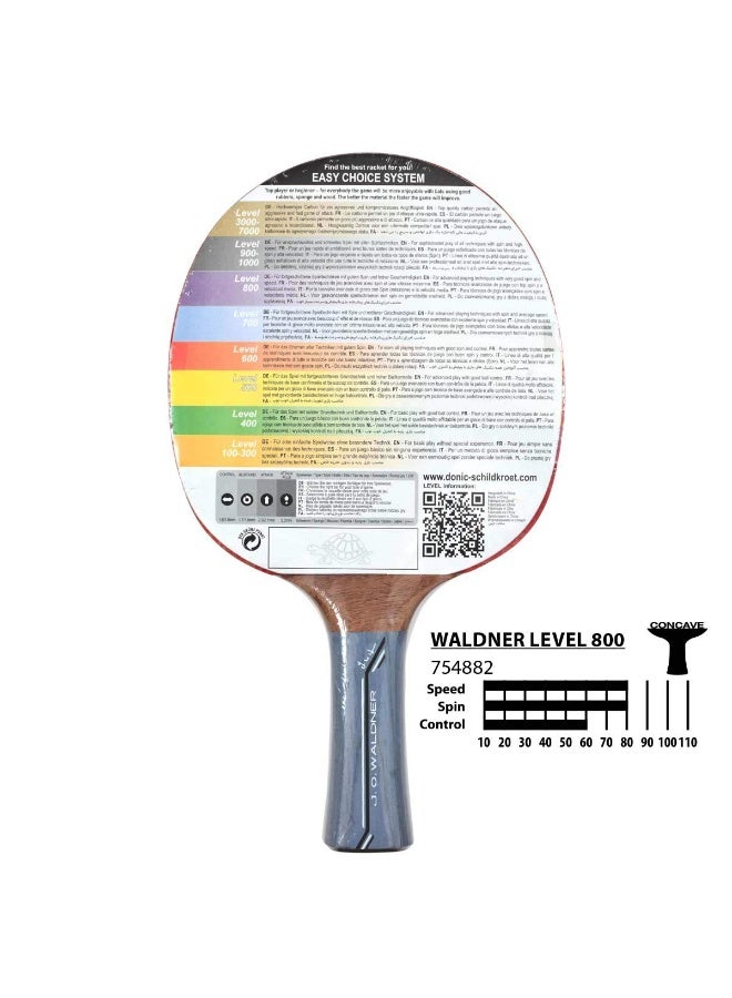 دونيك مضرب تنس الطاولة دونيك والدنر 800 - مضرب بينج بونج احترافي بمطاط ممتاز معتمد من الاتحاد الدولي لتنس الطاولة، وشفرة من 5 طبقات، ودوران عالٍ، وسرعة وتحكم للاعبين المحترفين والمتقدمين - Image 2