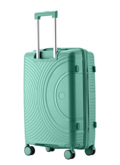 SENATOR Unisex Hard Case Medium Checked Luggage Lightweight PP Fashion Trolley Luggage with 360° Degree 4 Twin Wheel and Safe Zippers KH1010 Green  - Image 2