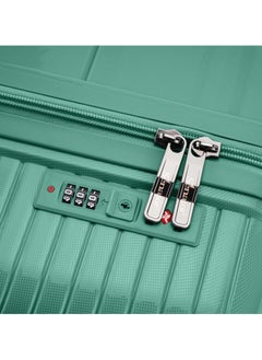 SENATOR Unisex Hard Case Medium Checked Luggage Lightweight PP Fashion Trolley Luggage with 360° Degree 4 Twin Wheel and Safe Zippers KH1010 Green  - Image 5