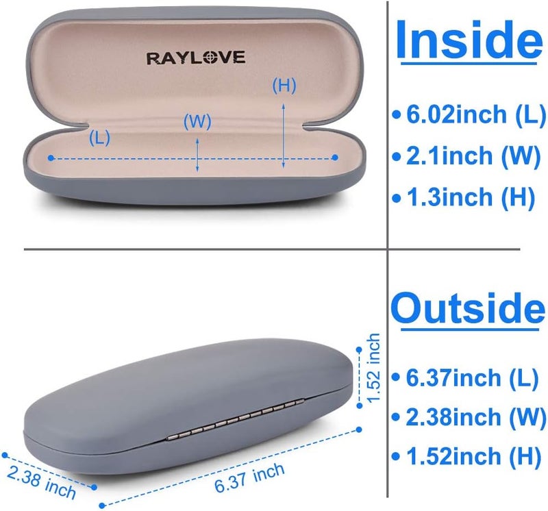 RayLove علبة نظارات راي لوف الصلبة للجنسين، حافظة واقية للنظارات - Image 2