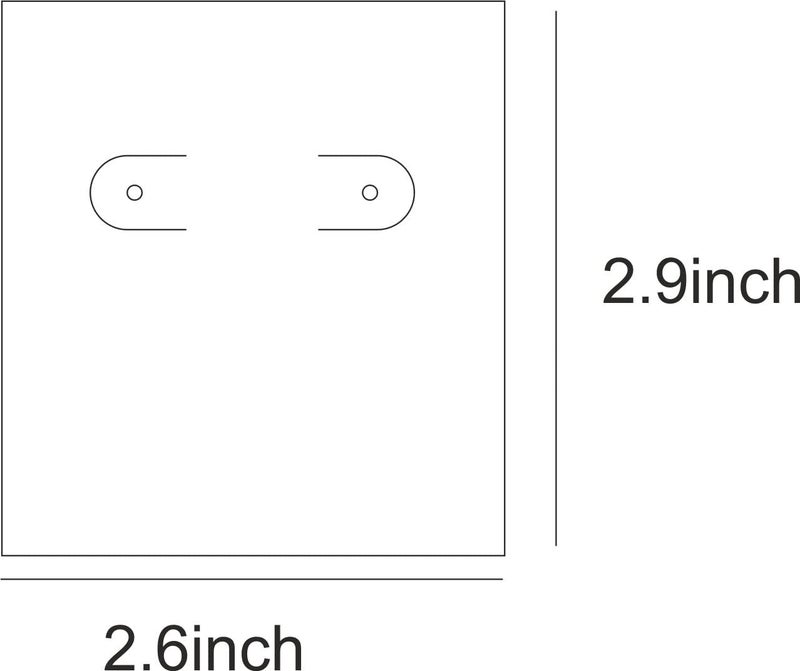 Zenomia Paper Decorative Jewelry Display Card Earring And Bracelet White Hanging Earring Cards Rectangle Tag Lable (2.9X2.6 Inch)(Pack Of 50) - Image 3