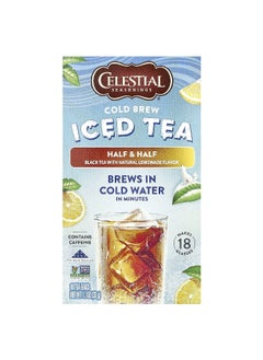 CELESTIAL SEASONINGS Celestial Seasonings, Cold Brew Iced Tea, Half & Half Black Tea with Natural Lemonade, 18 Tea Bags, 1.1 oz ( 33 g)  - Image 1