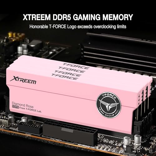 TEAMGROUP TForce XTREEM DDR5 Ram 48GB 2x24GB 7600MHz PC560800 CL36 MDIE Desktop Memory Module Ram for Intel XMP 30 AMD Expo Compatible Pink FFPD548G7600HC36EDC01 - Image 3