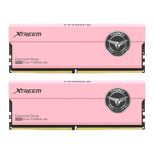 TEAMGROUP TForce XTREEM DDR5 Ram 48GB 2x24GB 7600MHz PC560800 CL36 MDIE Desktop Memory Module Ram for Intel XMP 30 AMD Expo Compatible Pink FFPD548G7600HC36EDC01 - Image 1
