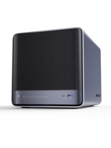 MINISFORUM N5 Air 5-Bay Desktop NAS with up to 174 GB Storage, AMD Ryzen 7 255 (8C/16T) CPU, Dual DDR5 RAM Slots (up to 96 GB), 1x 10GbE, 1x 5GbE, 2X USB4 (8K), HDMI 8K, OCuLink, 3X M.2 Slots - Image 1