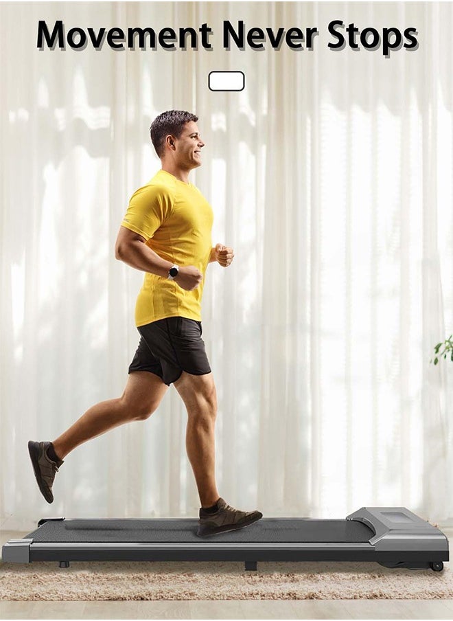 Favarey - Walking Pad  Treadmills Ultra Slim Electric Treadmill Smart Walking Pad treadmill machine Portable Safety Non Holder Gym and Running Device  Grey - Image 1