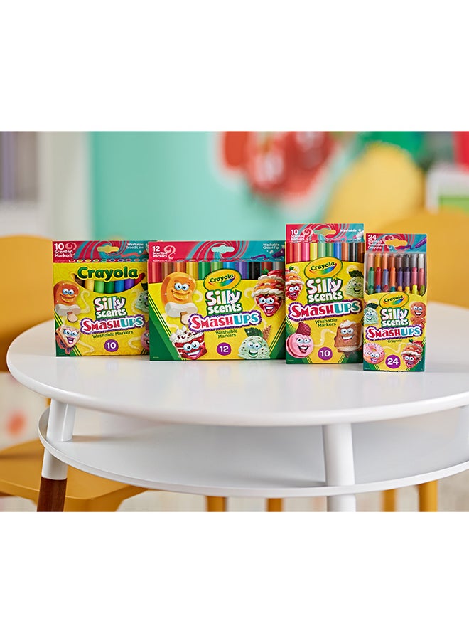 Dual-Ended Silly Scents Smash Ups Washable Markers, Broad Line, 10 Count