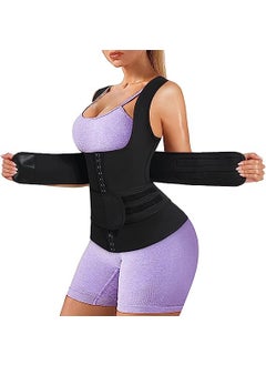 Ladies Tummy Control Vest With Adjustable Waist Trainer Ben double belt triple-breasted chest
