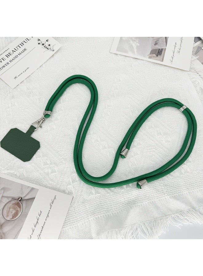 NIBEMINENT Beaded Phone Lanyard, Anti Lost Removable Wrist Strap, Universal Cross Body Bracelet Pendant, Phone Keychain Lanyard,Dark Green