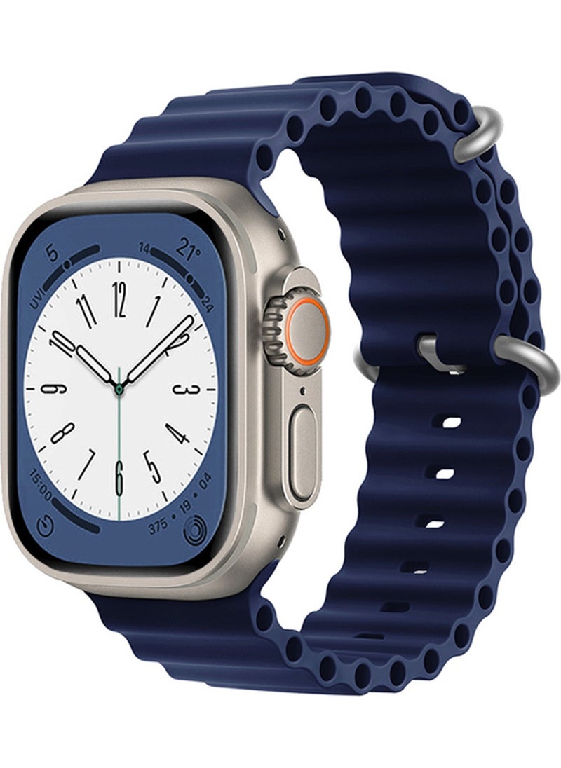 Forzacase - Corrugated Ocean Silicone Band Strap for Apple Watch 8 41MM - FC006 - Image 1
