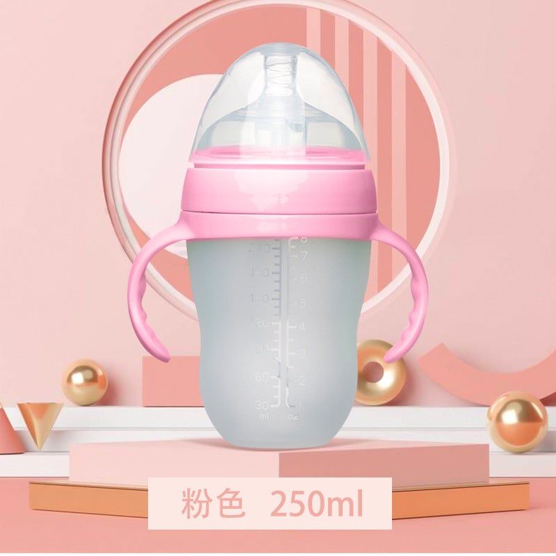 Nano Silver Antibacterial Silicone Bottle 70 Caliber Shixi Bottle Anti-Fall And Anti-Choking Gods For Weaned Babies - Image 1