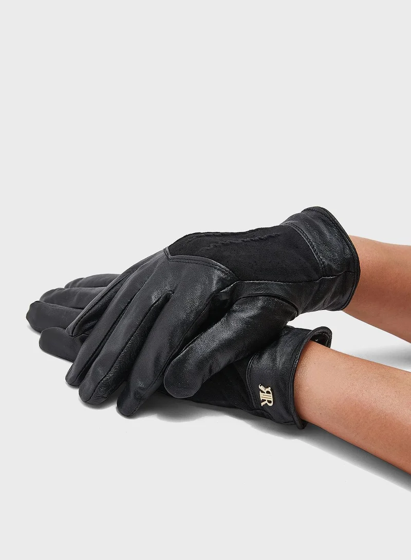 RIVER ISLAND Monogram Mix Gloves