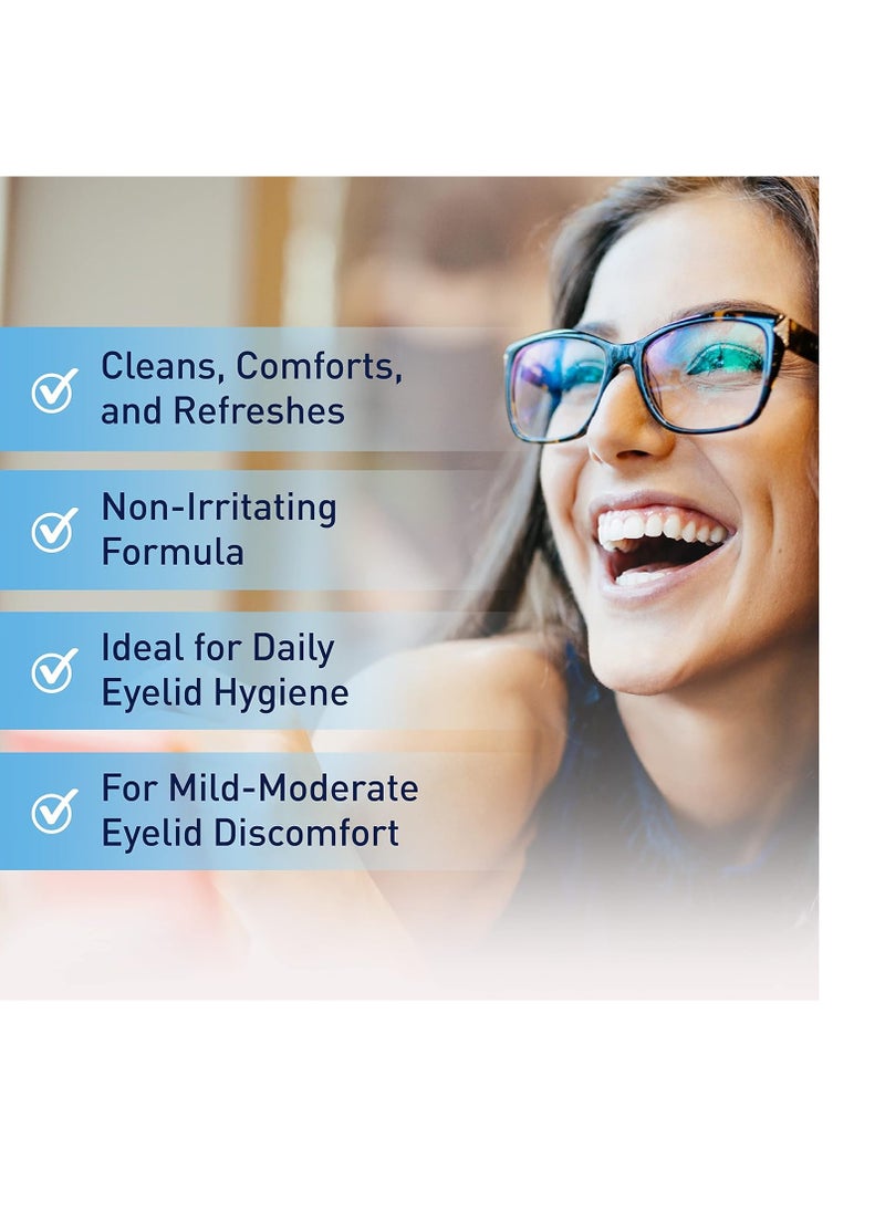 OCuSOFT - منظف الجفون الأصلي من OCuSOFT Lid Scrub - مناديل مبللة مسبقًا للجفون للحالات الخفيفة إلى المتوسطة - منظف الجفون لتنظيف الجفون المتهيجة وتهدئتها - 30 قطعة - Image 1