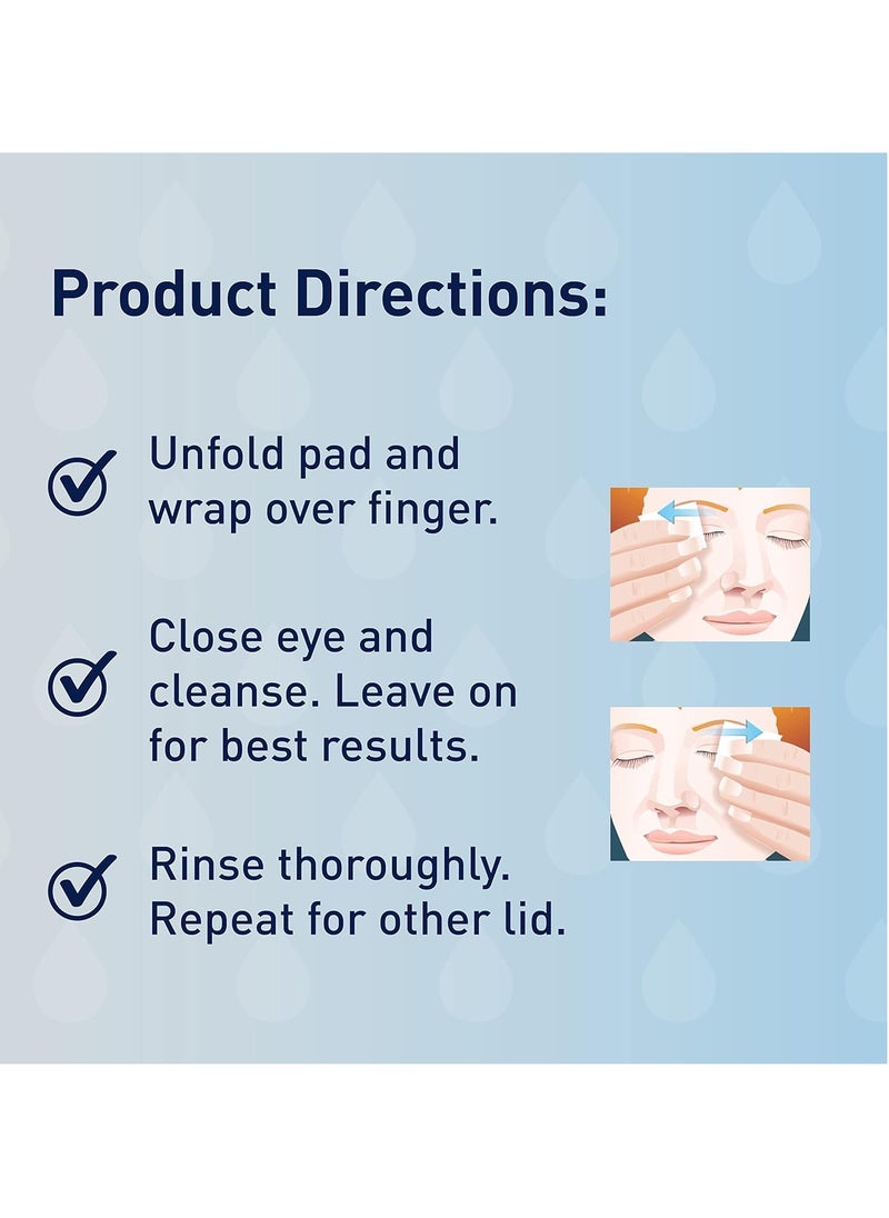 OCuSOFT - منظف الجفون الأصلي من OCuSOFT Lid Scrub - مناديل مبللة مسبقًا للجفون للحالات الخفيفة إلى المتوسطة - منظف الجفون لتنظيف الجفون المتهيجة وتهدئتها - 30 قطعة - Image 1