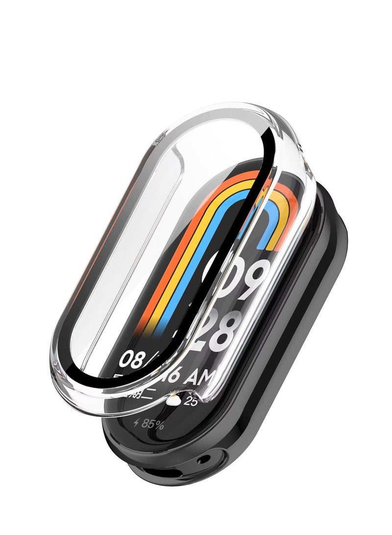 متوافق مع الدخن سوار الذكية 9 / الفرقة 9 NFC PC + خفف من الزجاج حامي الشاشة ضد السقوط الكامل ووتش ( شفافة ) - Image 1