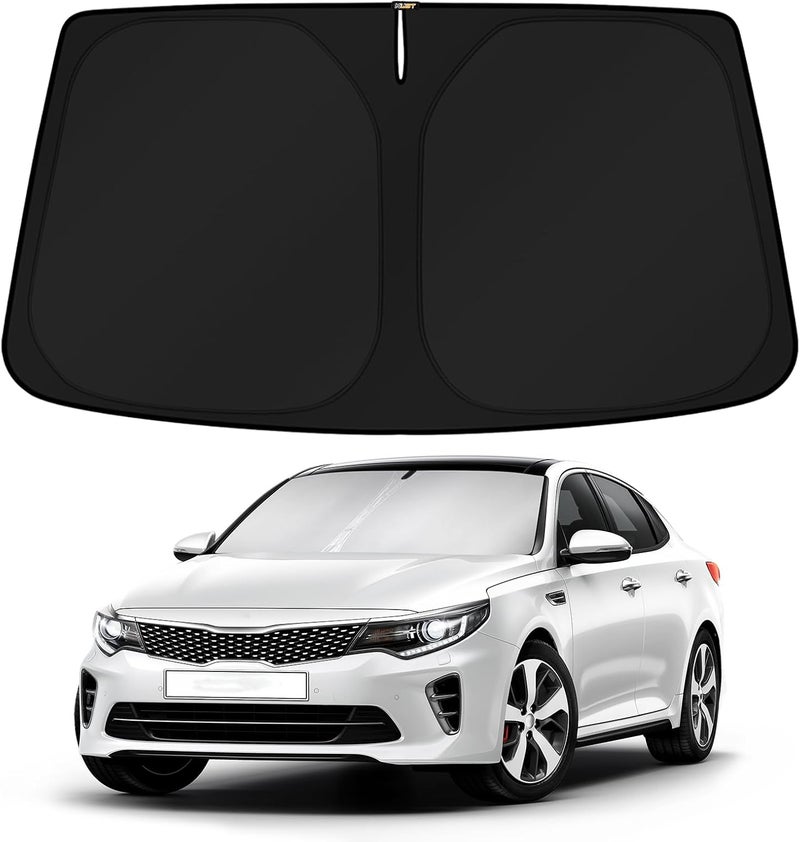 KUST Windshield Sun Shade for KIA K5 / Kia Optima Accessories 2016 2017 2018 2019 2020 (Not for 2021 KIA K5) Custom Fit Window Shade Foldable Sun Visor Protector Blocks UV Rays Keep Your Car Cooler - Image 1