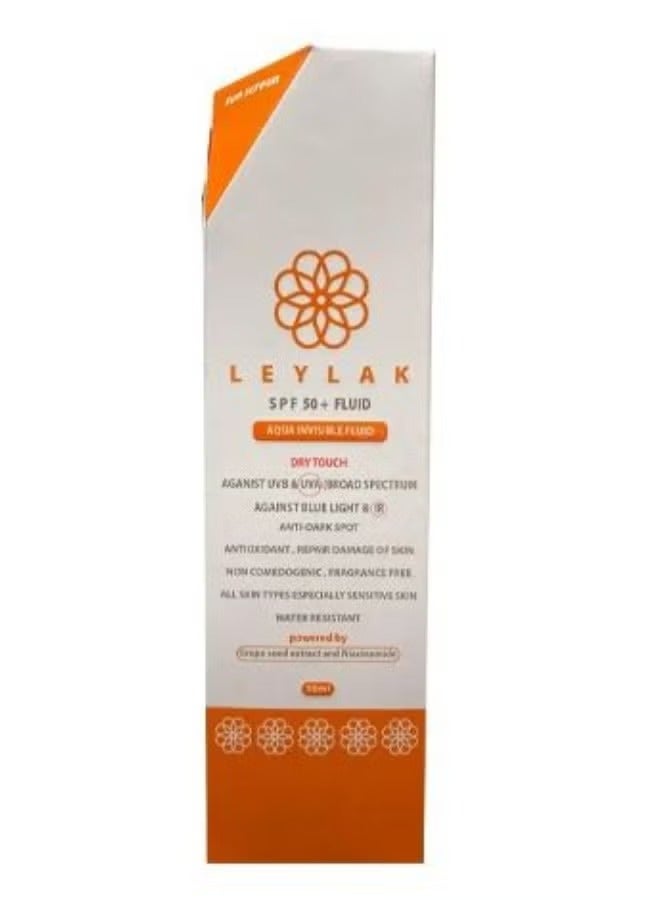 Leylak Spf 50+ Spray Aqua Invisible Fluid Spray Dry Touch 50 ML - Image 2
