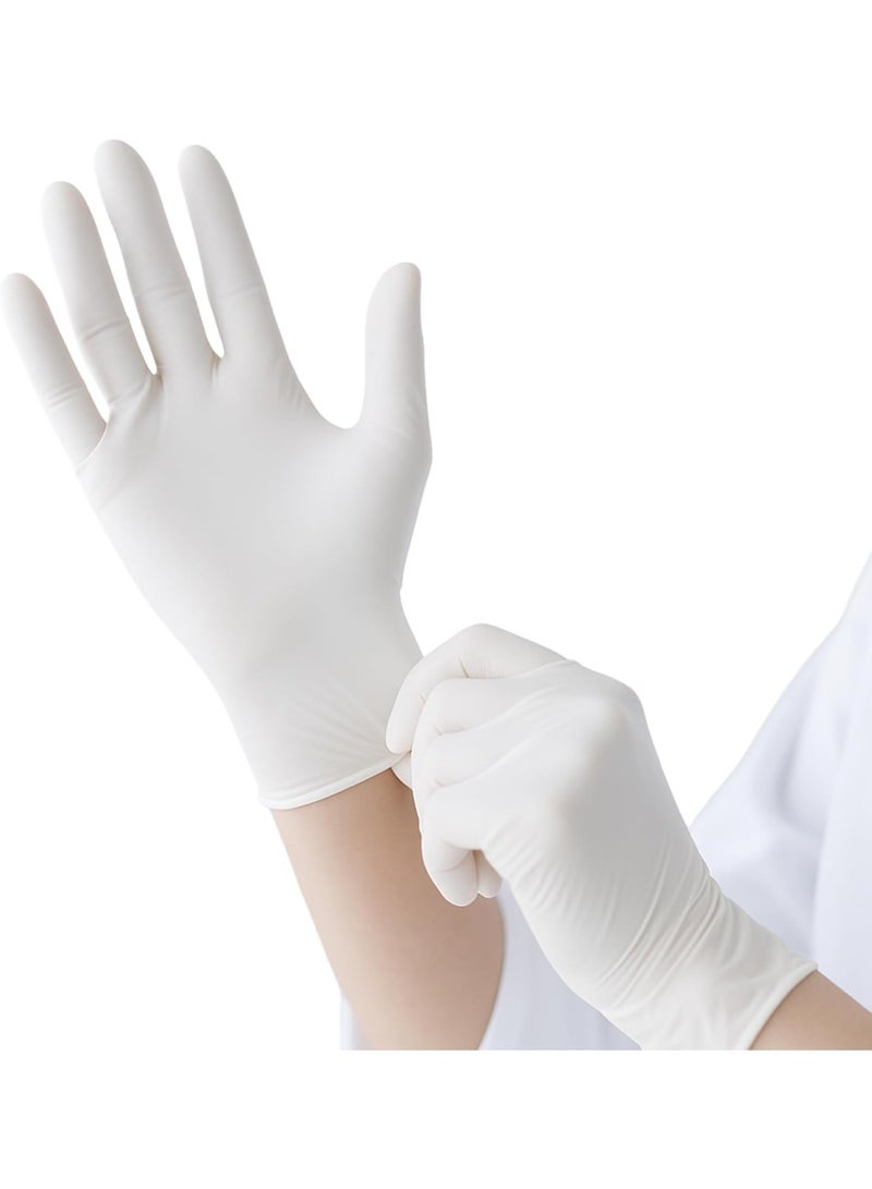 Vinyl White disposable vinyl gloves, X-Large size, 50-pack - latex and powder free - medical examination gloves - surgical gloves, household gloves, cleaning gloves, and food handling gloves - Image 1