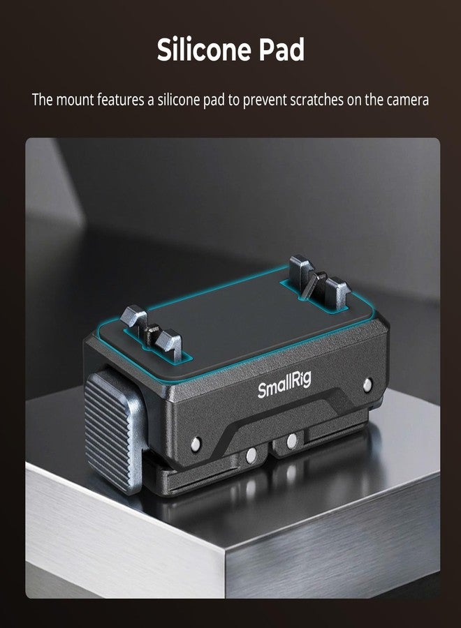 سمول ريج محول تثبيت سريع الفك من SMALLRIG لكاميرات Insta360 X5 / X4 Air / Ace Pro 2 / Ace Pro / Ace، محول بفتحة لولبية 1/4 بوصة - 20، قاعدة تثبيت ثنائية الشعب للحوامل الثلاثية، وعصي السيلفي، وملحقات التدوين المرئي - 5814 - Image 4
