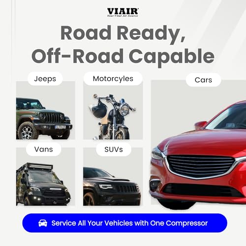 VIAIR Digital EVC85P - Portable Air Compressor Tire Inflator for Car, SUV & Truck | Preset Automatic Shut Off Feature | 12V Road Tire Pump Air Compressor 60 PSI - Image 2