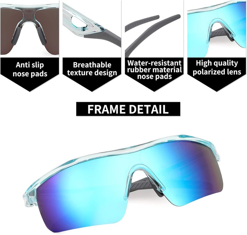 FEISEDY Kids Teens Baseball Polarized Sunglasses Sports TR90 Frame Boys Girls Cycling B2454 - Image 4