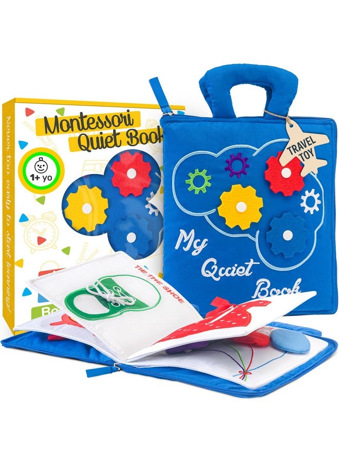 deMoca Busy Book for Toddlers 1-3 - Airplane Toys for Toddlers 1-3, My Quiet Book Montessori Toys for 1 Year Old with Kids Plane Activities, Activity Busy Board, Gift for Boys & Girls - Image 1