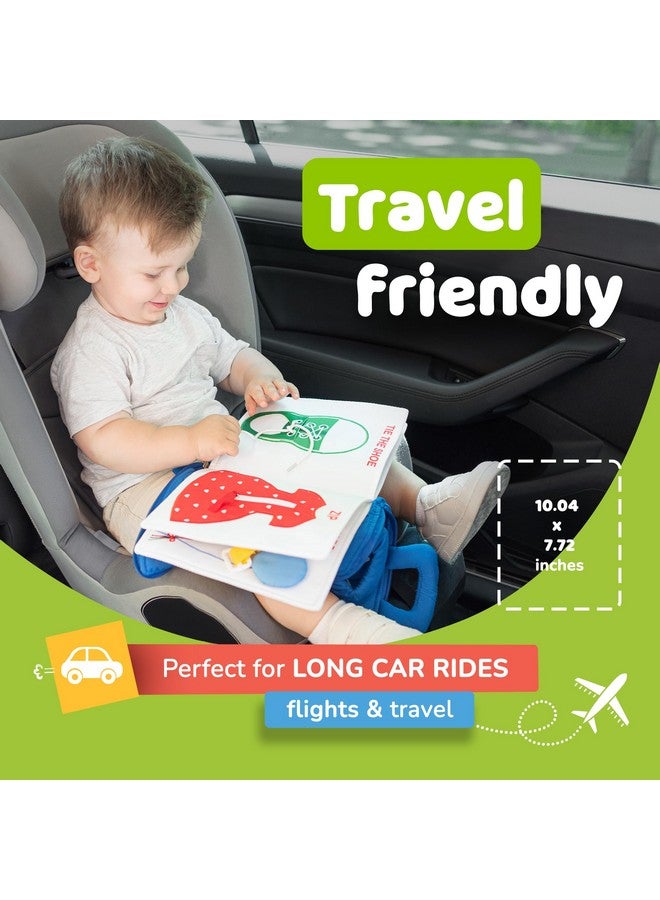 deMoca Busy Book for Toddlers 1-3 - Airplane Toys for Toddlers 1-3, My Quiet Book Montessori Toys for 1 Year Old with Kids Plane Activities, Activity Busy Board, Gift for Boys & Girls - Image 2