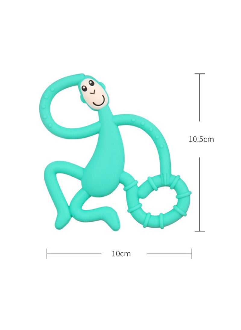 Dancing Monkey Silicone Teether, Easy Grip Teether, Sensory Toy for Babies and Toddlers BPA Free Teether, (Red) - Image 2