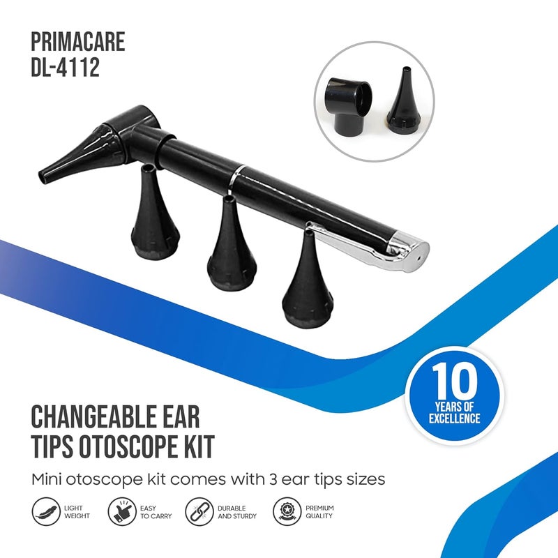 PRIMACARE طقم أداة تشخيص الأذن DL-4112 ميني مع ضوء LED عالي الدقة - Image 5